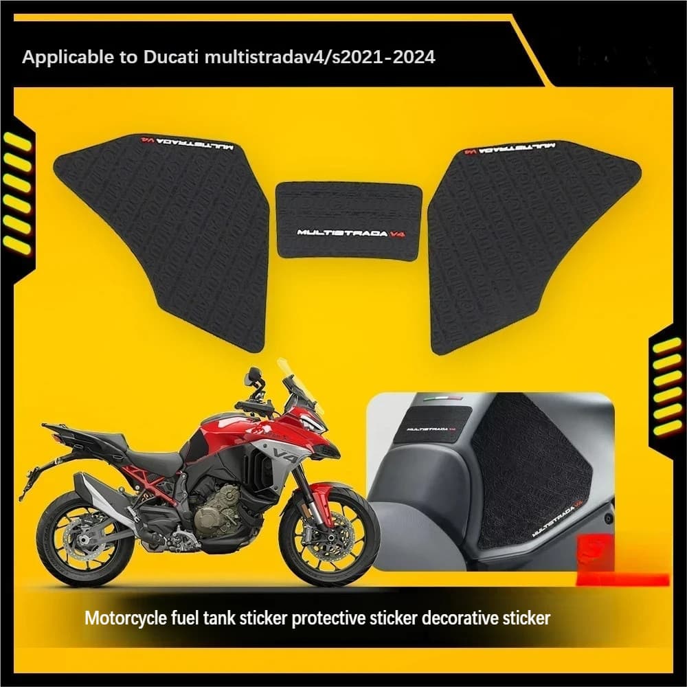 เหมาะสําหรับ Ducati Multistrada V4/V4S 2021-2024 รถจักรยานยนต์การใช้ถังสติกเกอร์ Anti-skid สติกเกอร์ตกแต่ง