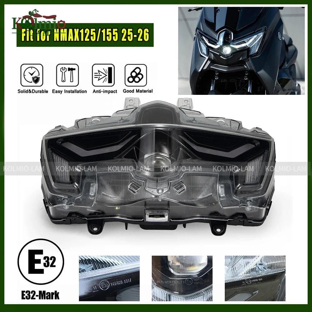 Fit สําหรับ 2025 - 2026 YAMAHA NMAX155 NMAX125 ไฟหน้า LED รถจักรยานยนต์ NMAX 125 N-MAX 155 E-marked ไฟหน้า