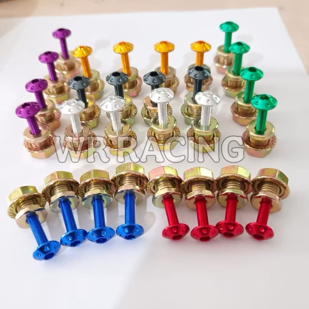 GCV MOTOR PROMOTION PACKAGE 4 ชิ้น DOT VISOR BOLT PLUS ANTI-BREAK BOLT SET PNP NMAX OLD NMAX NEW NMAX TURBO ETC.