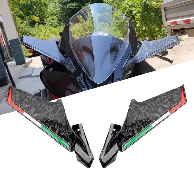 Fit สําหรับ Honda CBR650R CBR500R CBR400R 2019-2024 กระจกมองข้างรถจักรยานยนต์ CBR 650R Winglets ลมปีกปรับหมุนกระจกมองหลัง