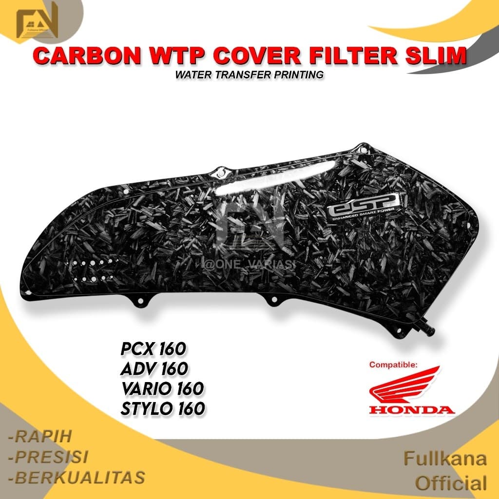 SLIM COVER SLIM FILTER ฝาครอบ PCX 160 ADV 160 VARIO 160 STYLO 160 คาร์บอน FORGED / SLIM GEPREK ฝาครอบกล่อง PCX 160 ADV 160 VARIO 160 STYLO 160 คาร์บอน FORGED