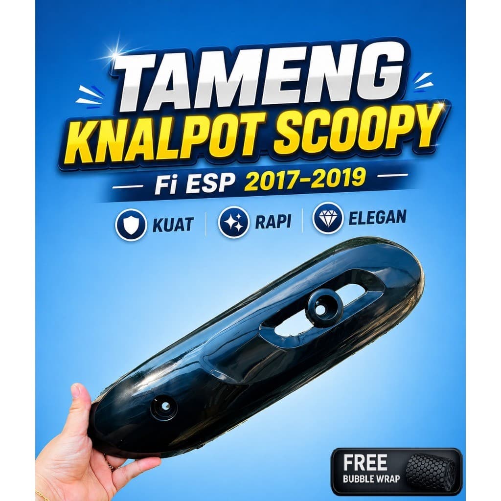 Scoopy Fi Esp ฝาครอบท่อไอเสีย Scoopy Esp ฝาครอบท่อไอเสีย Scoopy Fi โล่ท่อไอเสียใหม่ 2017 2018 2019 Honda