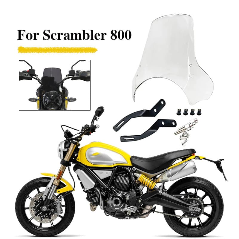 ใหม่ Scrambler800 อุปกรณ์เสริมรถจักรยานยนต์ WindScreen Windshield Visor Deflector สําหรับ Ducati Scrambler 800 2023 2024