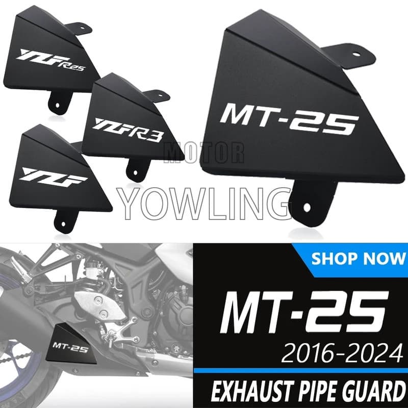 รถจักรยานยนต์ไอเสียความร้อนโล่ท่อไอเสียท่อป้องกันยามสําหรับ Yamaha YZF R3 YZF-R3 2015-2024