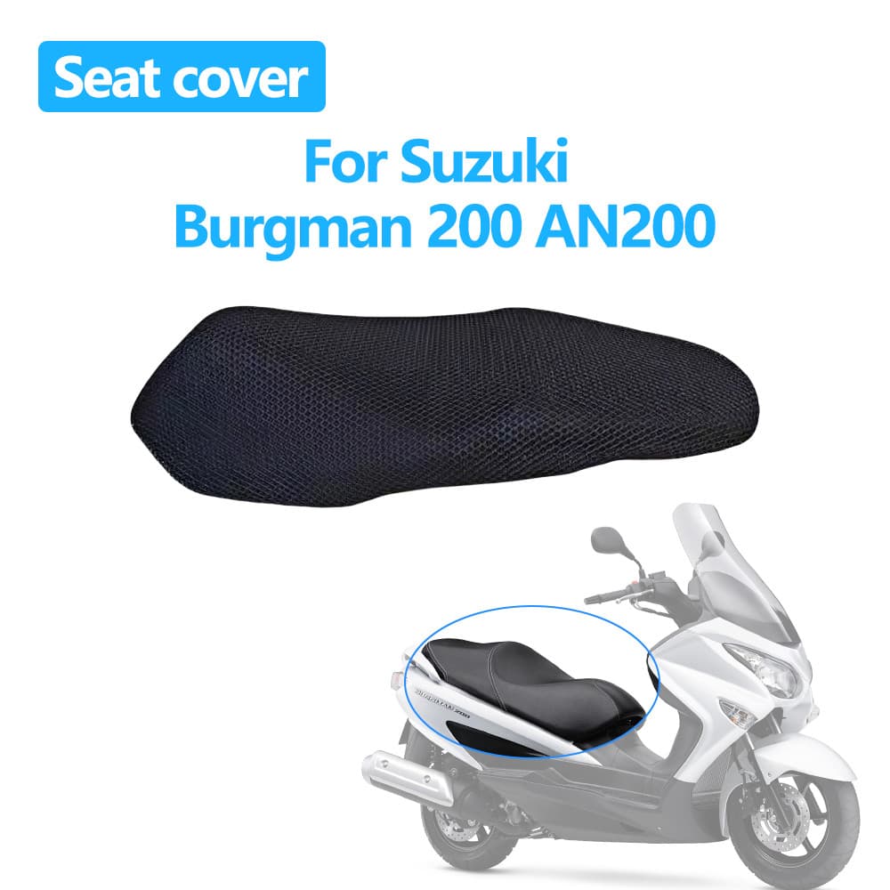 สําหรับ Suzuki Burgman 200 AN200 ที่หุ้มเบาะรถจักรยานยนต์ 3D ผ้าตาข่ายที่นั่งลื่น Breathable ฉนวนกันความร้อนป้องกันเบาะ