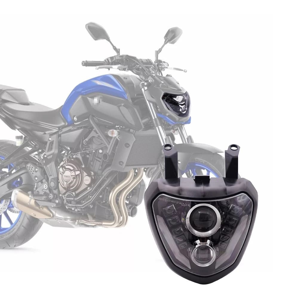 Top 1คุณภาพสูงสําหรับYAMAHA MT07 ไฟหน้าMT 07 MT-07 โคมไฟLED DRL FZ07 FZ 07 2014 2015 2016 2017 ไฟหน้ารถจักรยานยนต์MT07 MT-07 Light-ร้อน
