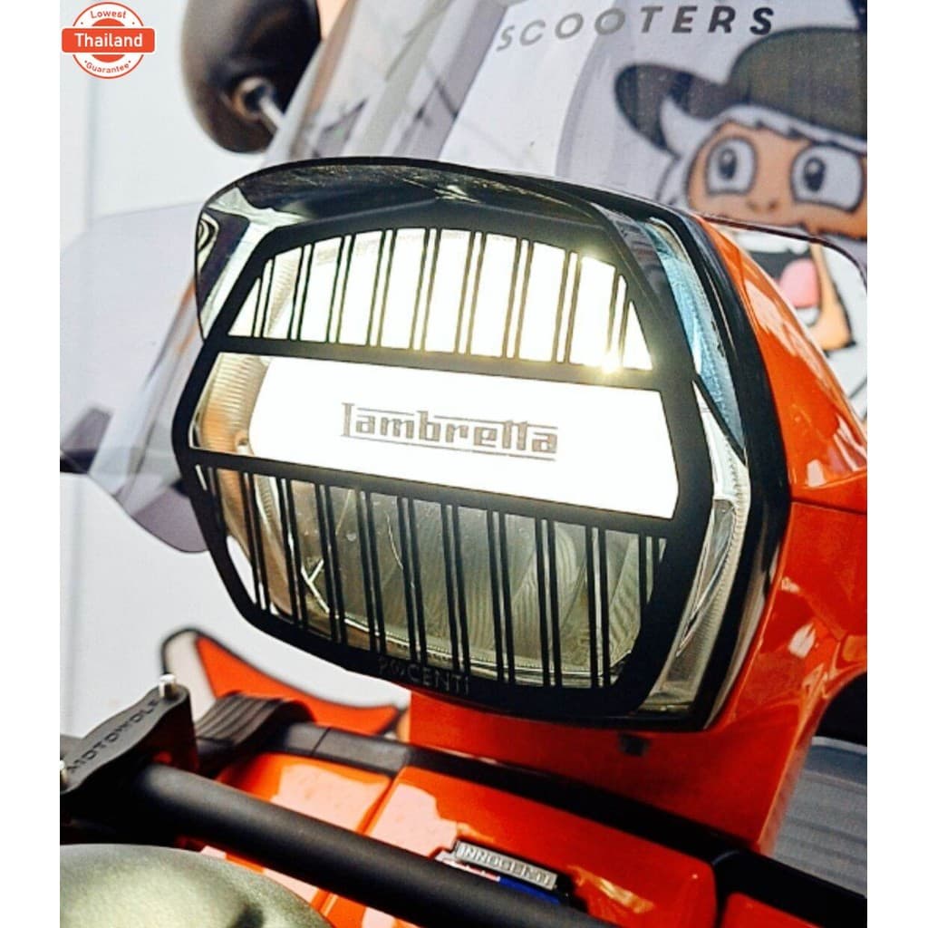 ใหม่!! กริว ไฟหน้า Lambretta G350 V200 V125 แลมเรตต้า งานคุณภาพ Design สวย เข้ารูป สีพาวเดอร์โคท ติดตั้งง่าย : Pocenti S