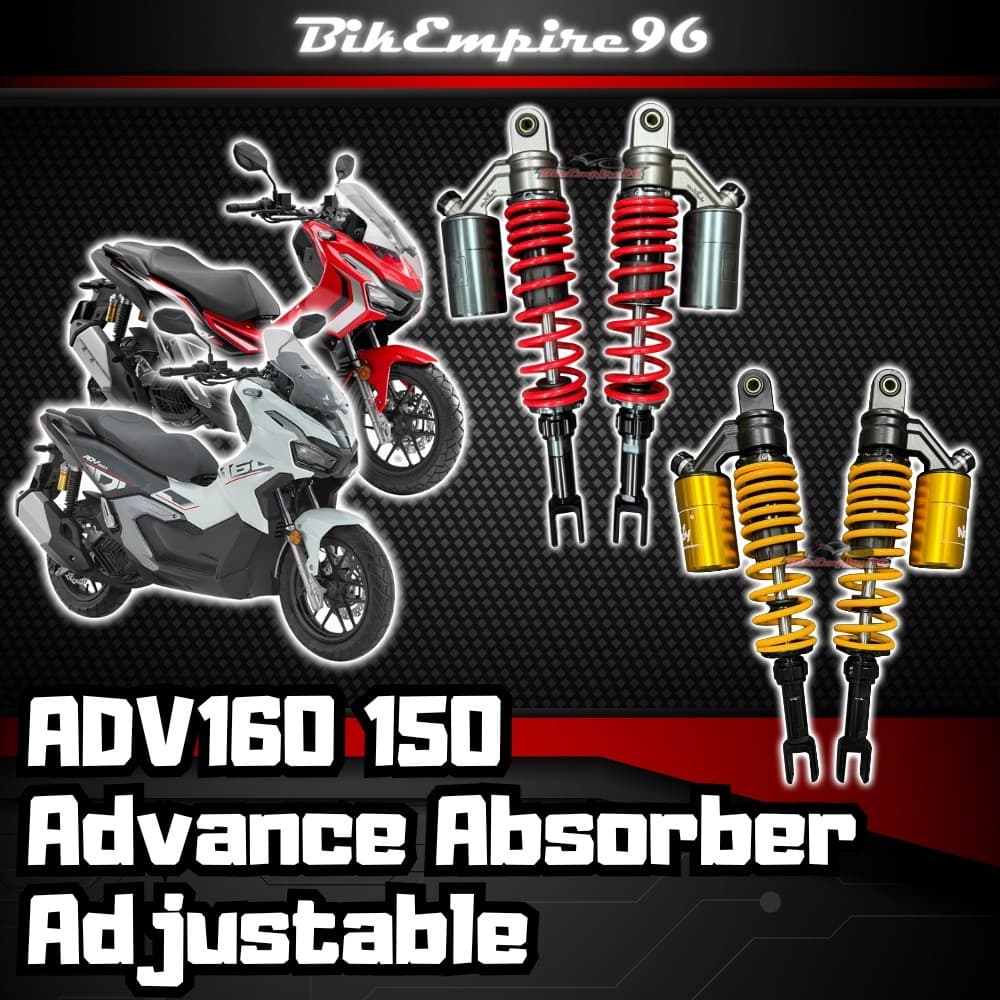 ADV160/150 โช้คอัพแอดวานซ์ปรับโช๊คหลัง 395 มม.คุณภาพ CNC T6063 โช้คอัพอลูมิเนียมปรับ Rebound