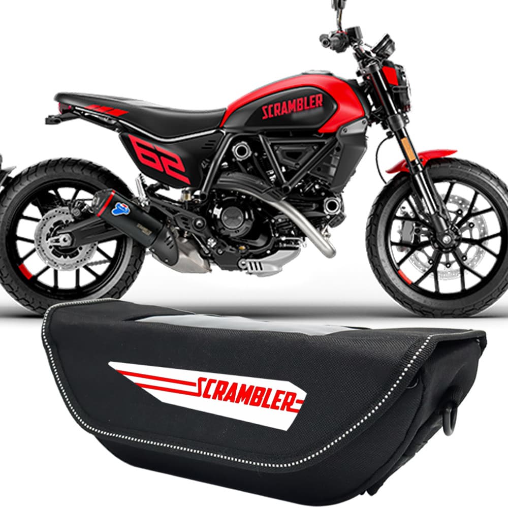 สําหรับ Ducati Scrambler 800 Lineup scrambler800 2023 2024 รถจักรยานยนต์Handlebarกระเป๋ากันน้ําHandlebarกระเป๋าเดินทางนําทาง