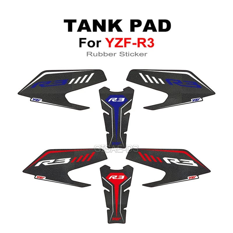 ใหม่ YZF R3 รถจักรยานยนต์เข่า Grip ถัง Traction Pad ด้านข้างยางสติกเกอร์ป้องกันรูปลอกสําหรับ Yamaha YZF-R3 YZFR3 2019 - 2024