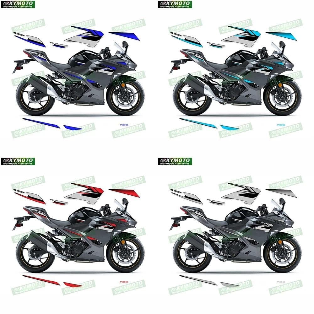KAWASAKI สําหรับKawasaki NINJA400 Ninja 400 2018 2019 2020 2022 Ninjaรถจักรยานยนต์Decalสะท้อนแสงกันน้ําFairingสติกเกอร์Fullรถชุด
