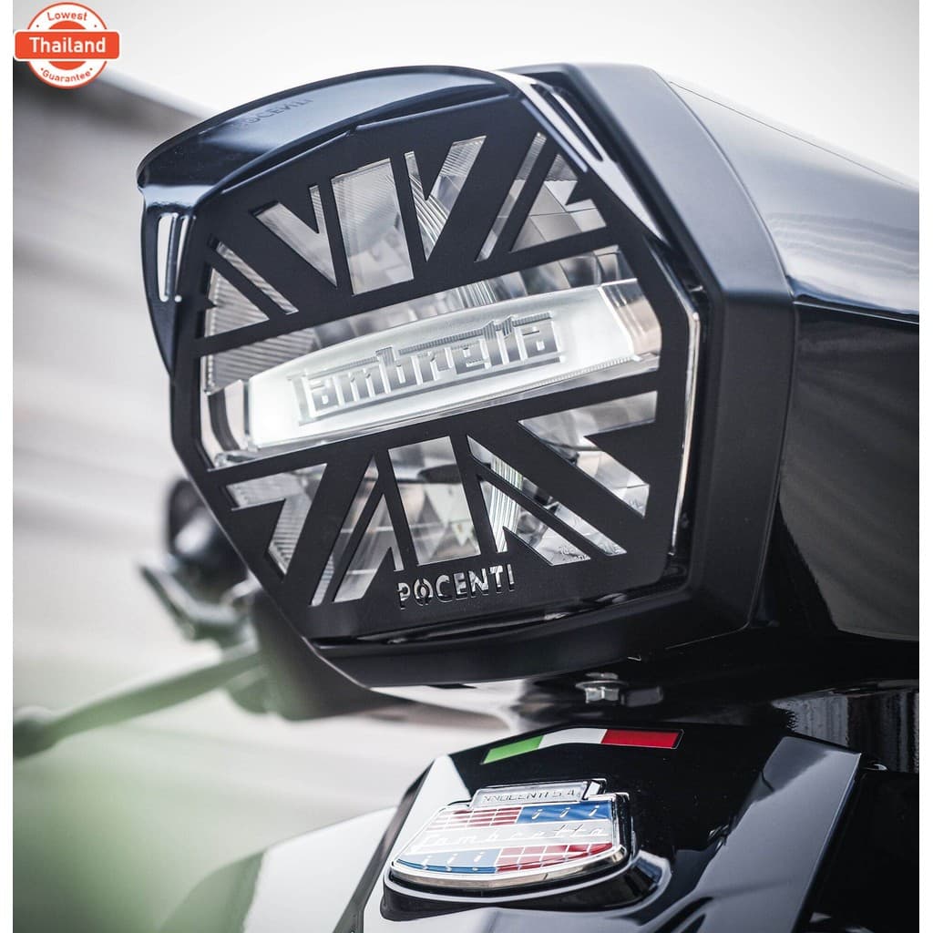ใหม่!! X300 แก็ปไฟหน้า ฉลุข้าง ทรงสปอร์ต ตรงรุ่น Lambretta X300 X200 X250 หมดปัญหาไฟหน้าแยงตา หล่อ ติดตั้งง่าย : Pocenti