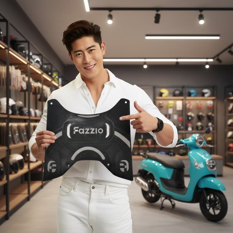 แผ่นพื้น Yamaha Fazzio 125 ยางวางเท้า Fazzio แผ่นรองพื้นมอเตอร์ไซค์ ลายใหม่ พร้อมส่งจากไทย คุ้มค่า งานพรีเมียม ยางปูพื้น