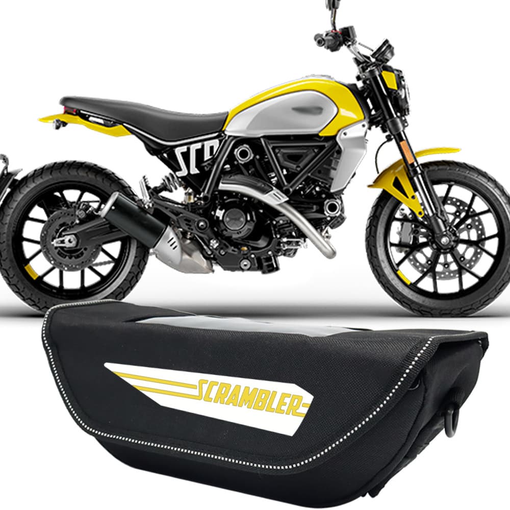 สําหรับ Ducati Scrambler 800 Lineup scrambler800 2023 2024 รถจักรยานยนต์Handlebarกระเป๋ากันน้ําHandlebarกระเป๋าเดินทางนําทาง