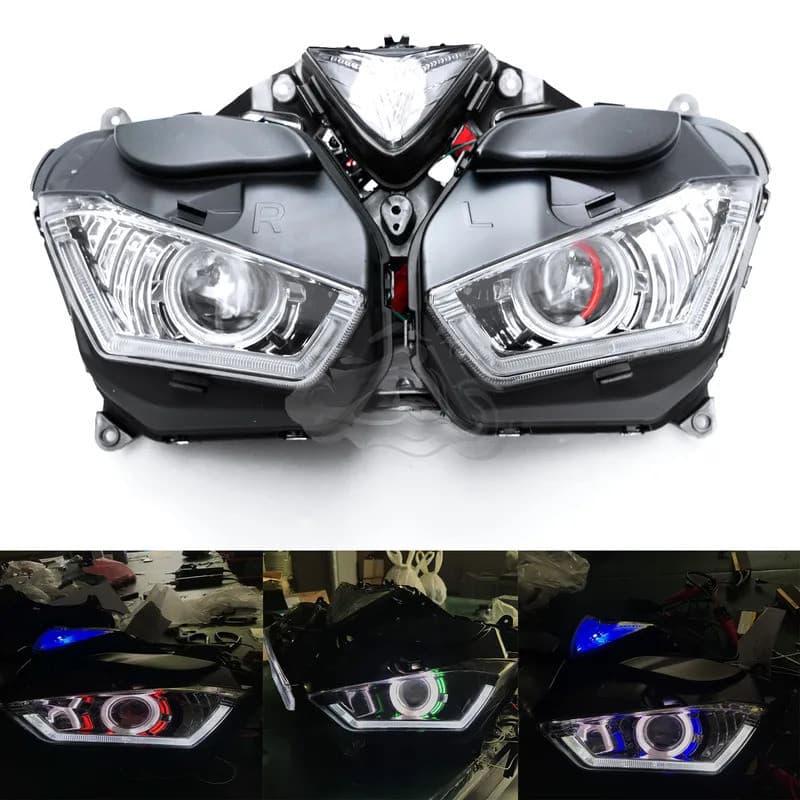 Fit สําหรับ Yamaha 2013 - 2018 YZF-R25 YZF-R3 รถจักรยานยนต์ Demon Angel Eye HID โปรเจคเตอร์ไฟหน้า YZF R25 R3 2014 2015 หัว
