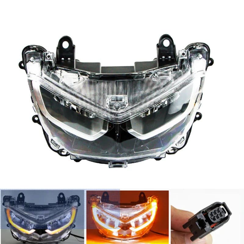 NMAX-155 2021 2022 LEDไฟหน้าไฟหน้าไฟหน้าไฟหน้าคู่สําหรับYamaha NMAX155 N-MAX155 N-MAX NMAX 155
