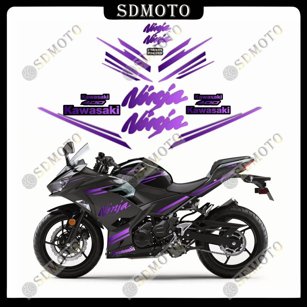 เหมาะสําหรับ Kawasaki Ninja NINJA ZXR ทั้งรถตกแต่ง Garland สติกเกอร์สติกเกอร์กันน้ําสําหรับ Kawasaki Ninja NINJAduolaimimy20260626