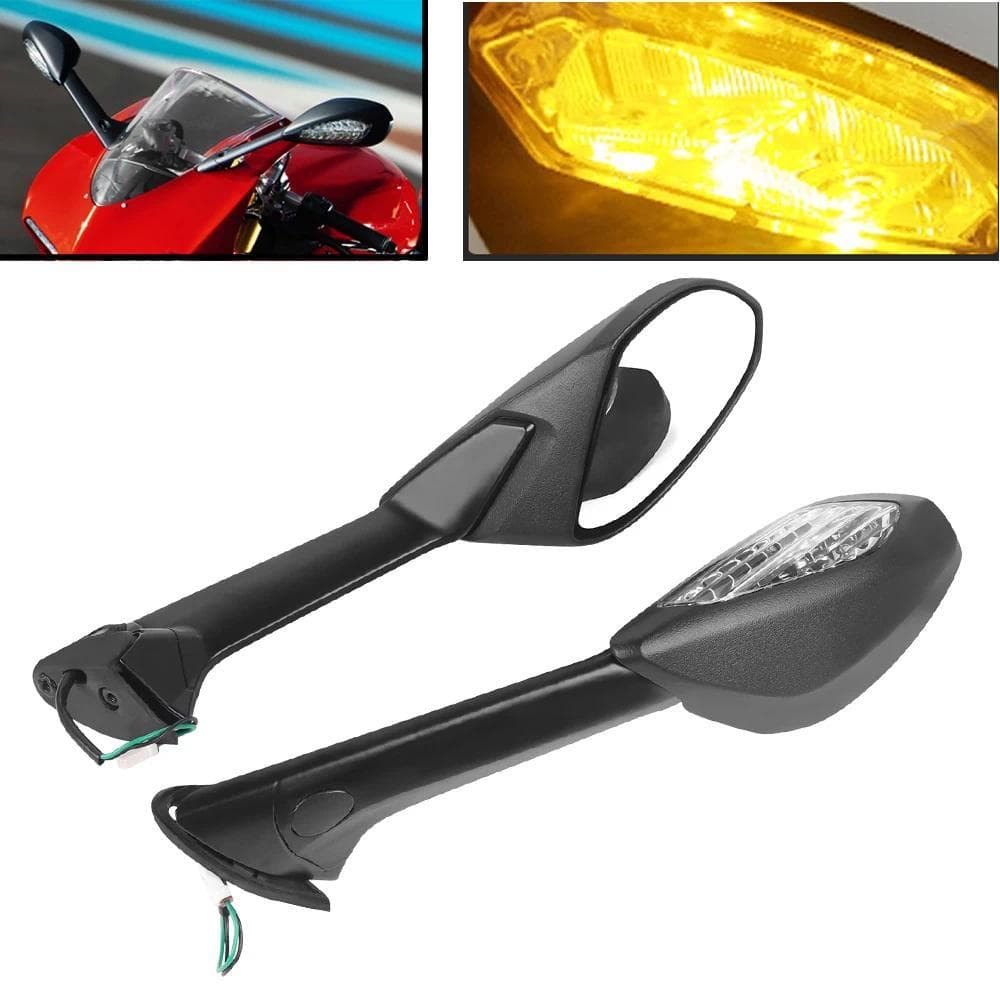 NMT For DUCATI 1199 1199S Panigale S R 2012-2015 899 Panigale 2014-2015 Motorcycle Rearview Mirrors Turn Signal Light Re