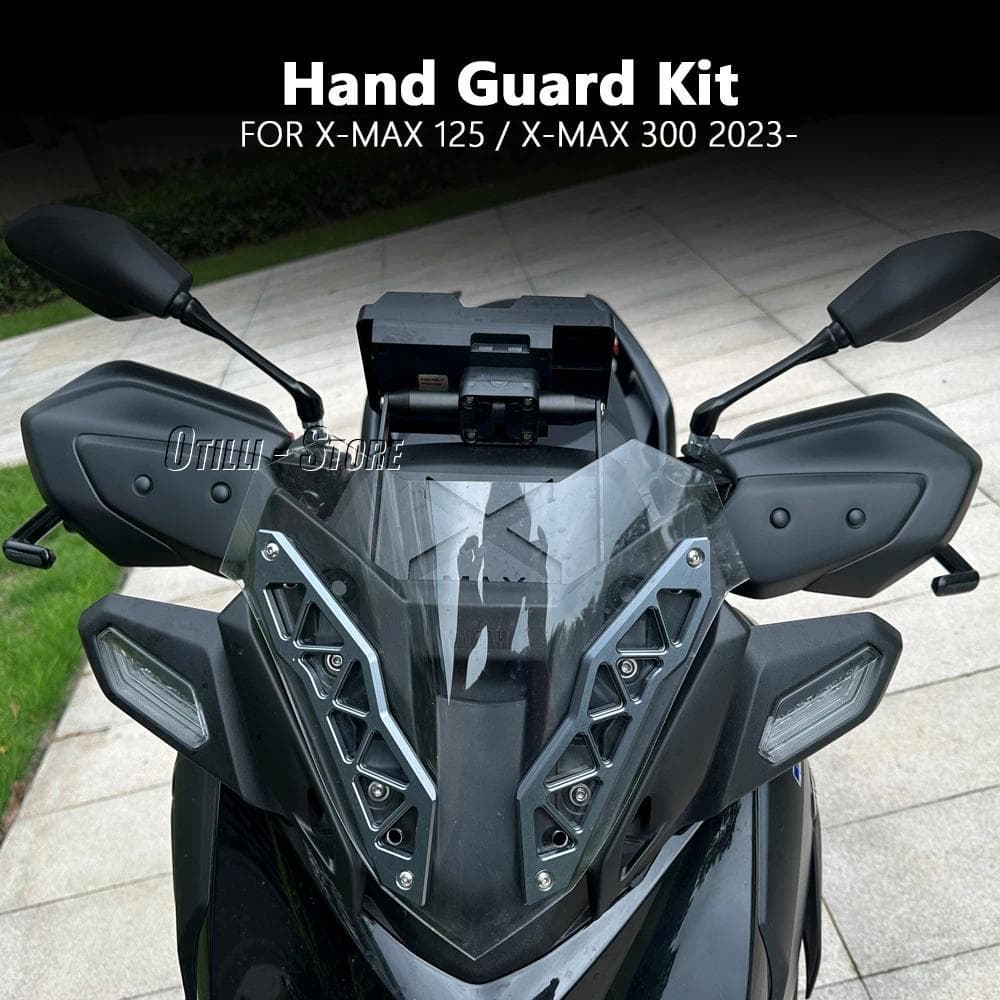 Bอุปกรณ์ตกแต่งรถจักรยานยนต์สำหรับ Yamaha X-MAX XMAX 125 300 ปี 2023-2025 X MAX XMAX300 แฮนด์การ์ด ป้องกันแฮนด์