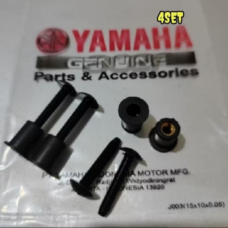 4 ชุดของ VISOR BOLT SHIELD WINGSIL YAMAHA N MAX AEROX R15 R25 LEXI X RIDE X MAX RUBBER BOLT MURsettt sparts คุณภาพ KRW BOLT