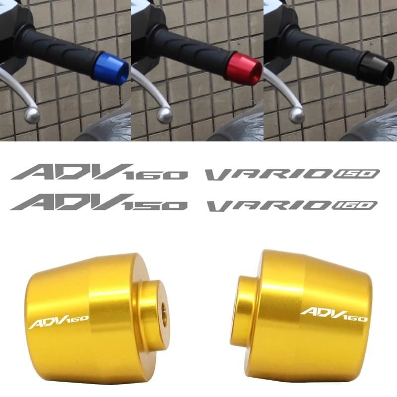 สําหรับHonda ADV160 ADV150 VARIO160 VARIO150 VARIO 150 ADV 160 ADV 150 อุปกรณ์เสริมรถจักรยานยนต์Handlebar Grips Handle Bar Cap Endปลั๊กอลูมิเนียมHandlebar Hand Grips