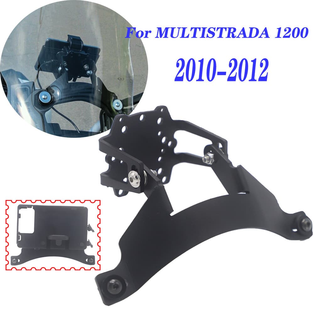 Zใหม่โทรศัพท์มือถือวงเล็บนำทาง GPS Navigation Bracket สนับสนุนสำหรับ Ducati MULTISTRADA 1200 2010 2011 2012 Multistrada 