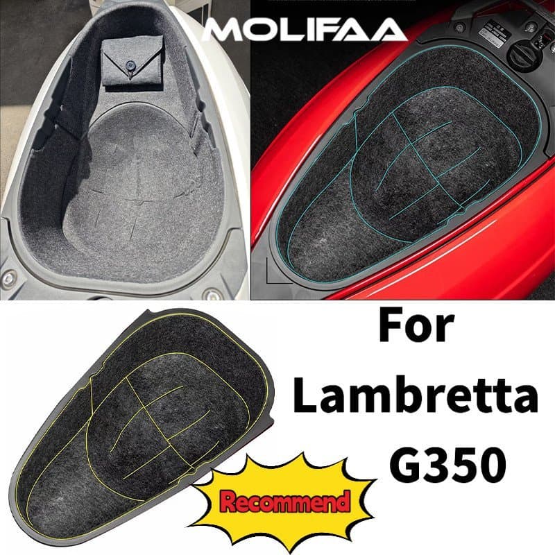 สําหรับ Lambretta G350 รถจักรยานยนต์ Felt Pad ที่นั่งถังเบาะสติกเกอร์ฝาครอบด้านบน Pad ด้านใน Liner ที่นั่ง Protector กล่องเก็บอุปกรณ์เสริม