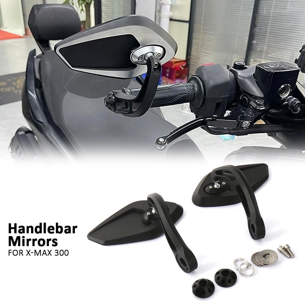 Bรถจักรยานยนต์สีดําเงินกระจกมองข้าง X-MAX300 กระจกมองข้างสําหรับ Yamaha X-MAX 300 XMAX300 XMAX 300
