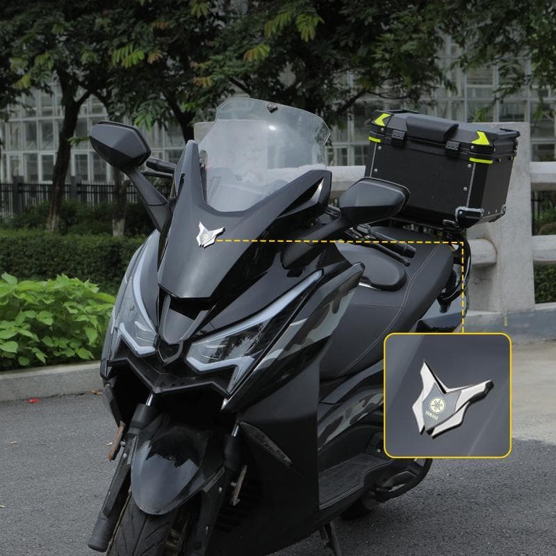 3D โลหะรถจักรยานยนต์สัญลักษณ์ตกแต่งสติกเกอร์ Trim สําหรับ Yamaha NMAX 155 Yamaha Aerox 155 NVX 155 XMAX 250 300 MT-15 R15 R15M XSR155 WR155R อุปกรณ์เสริม