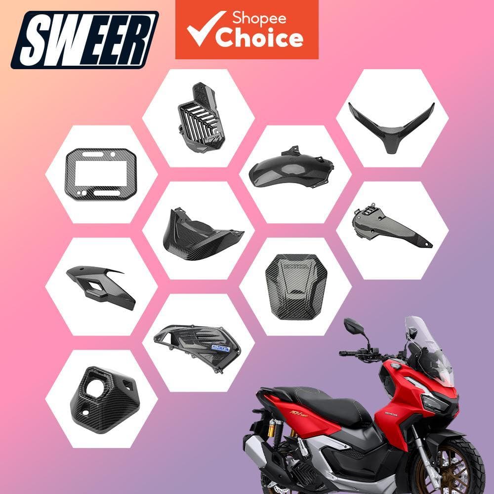ฝาครอบตกแต่งลายคาร์บอนไฟเบอร์/ฟิล์มป้องกัน สําหรับ Honda ADV160 อุปกรณ์เสริมสกู๊ตเตอร์ตกแต่งแฟริ่งตัวถังดัดแปลง