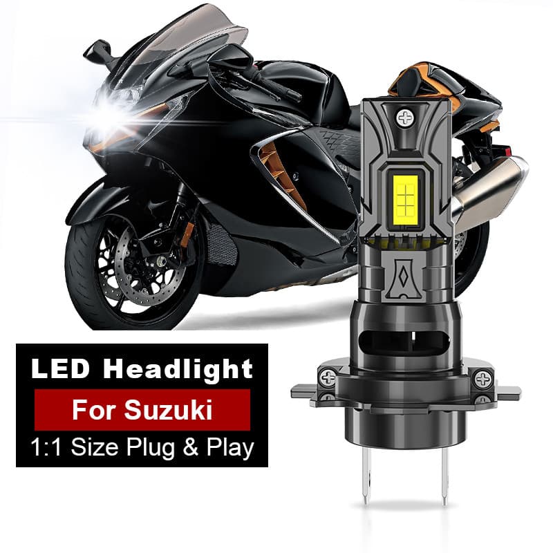 1/2PCS สําหรับ Suzuki Burgman200 Hayabusa GSX1300R DRZ400E DRZ400S Ninja ZX10R รถจักรยานยนต์ H7 Bright สีขาวหลอดไฟ LED ไฟหน้า 12V