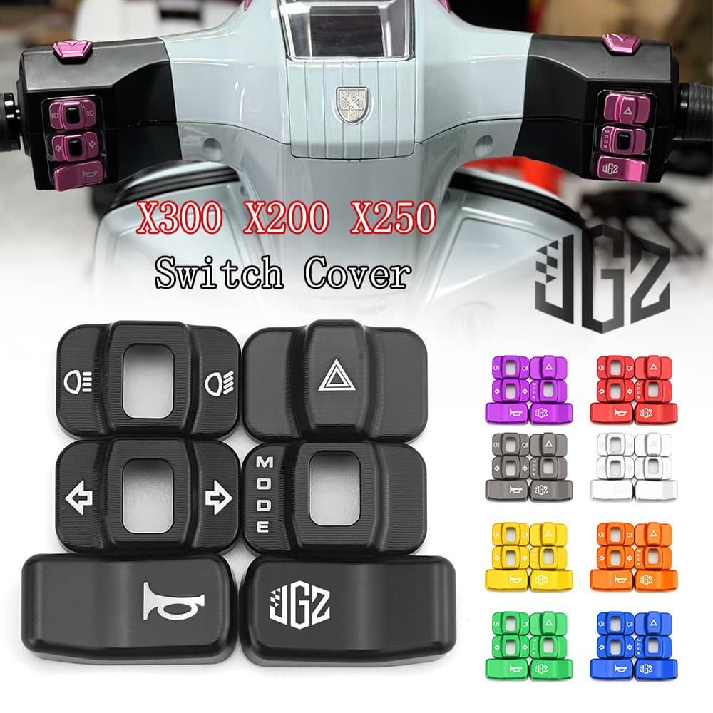 สําหรับ Lambretta X300 X200 X250 ฝาครอบสวิทช์ CNC อลูมิเนียมไฟเลี้ยวปุ่มโคมไฟ Controller