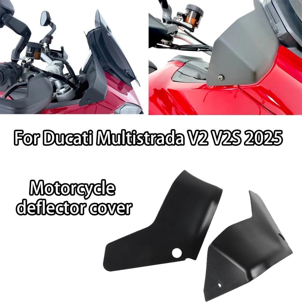 TN Matte Black Pair Wind Deflectors for Ducati Multistrada V2 V2S 2025, Motorcycle Windscreen Protector