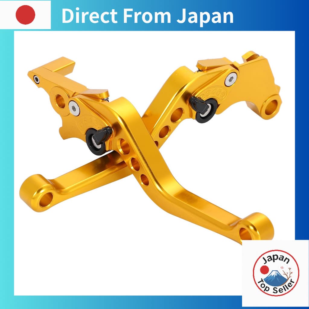 【Japan Monkey125 Custom】【Direct from Japan】 (nakira) ชุดก้านเบรกและก้านคลัตช์ปรับได้ 6 ระดับ สำหรับ Honda รุ่น Monkey 125, Grom, NS-1, CBR400R, CB400F (สีทอง)