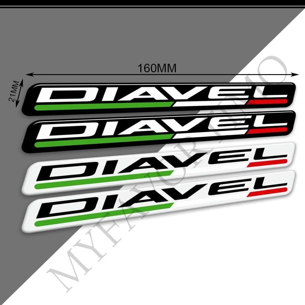 สติกเกอร์รถจักรยานยนต์สําหรับ Ducati Diavel 1260S V2 V4 ถัง Pad Protector Fairing Emblem โลโก้ Fender กระจก Handguard