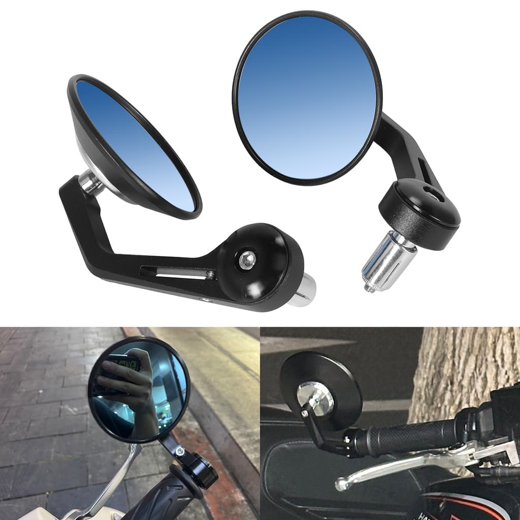 สําหรับ Royal Enfield Bullet/Meteor/Classic 350 500 Interceptor 650 CNC รถจักรยานยนต์ Bar End Mirrors Retro Handlebar Tip Rearview
