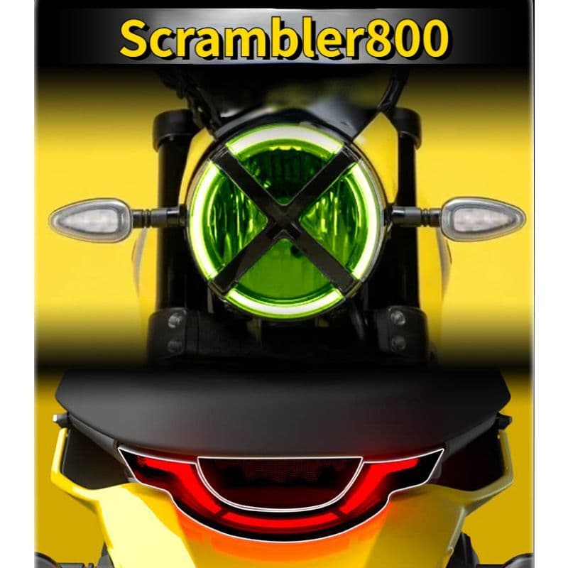 Suitable for DUCATI Scrambler 800 motorcycle headlight stickers, dashboard stickers, and Scrambler motorcycle taillight color changing film