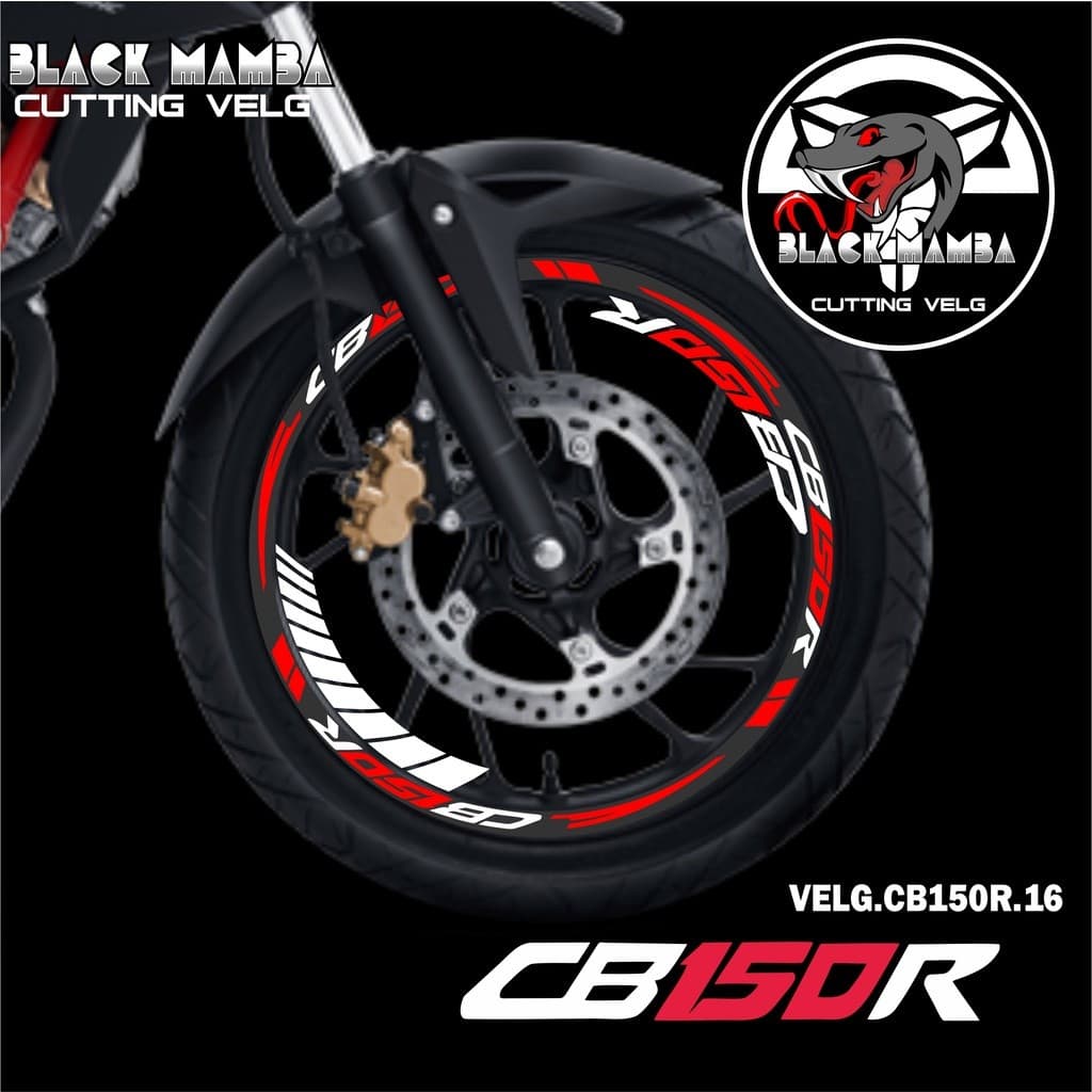 สติ๊กเกอร์ตัด CB150R RIM - HONDA CB150R 16 TIRE/RIM VARIATION LIST STICKER