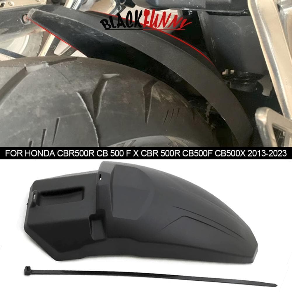 BLACKFUNNY รถจักรยานยนต์ด้านหลัง Fender Mudguard ไปข้างหน้า Extension Splash Guard อุปกรณ์เสริมสําหรับ Honda Honda CBR500R 13-20 CB500X 13-20 CB500F 13-20 L7X1
