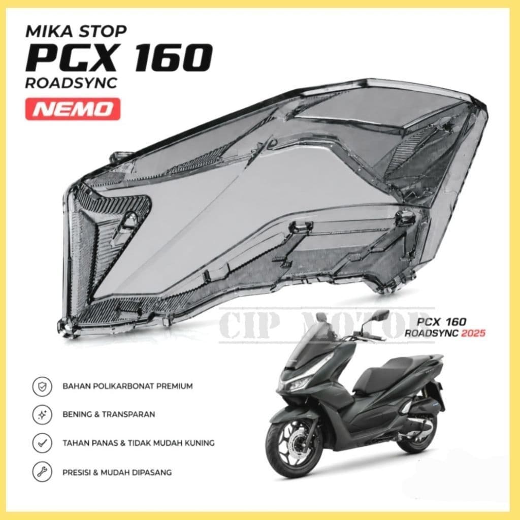 โคมไฟหยุดหลัง Mica PCX 160 Roadync 2025-2027 Nemo Color Clear Rayben Smoke Polyคาร์บอเนตวัสดุพรีเมี่ยม