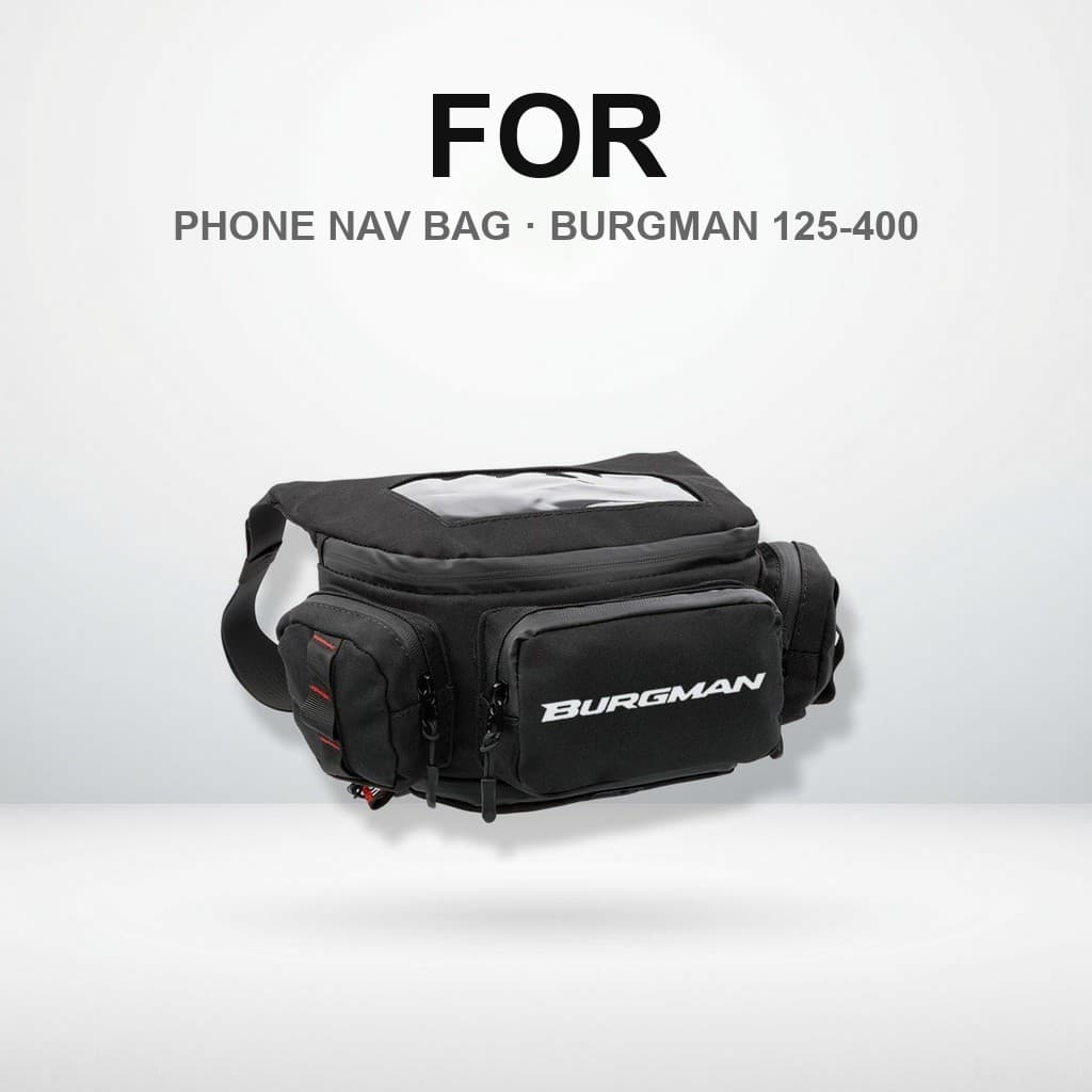 ที่จับโทรศัพท์มอเตอร์ไซค์ สำหรับ Suzuki Burgman 400 250 200 125 ทัชสกรีนได้ กันน้ำ ที่ยึดมือถือ นำทาง แฮนด์