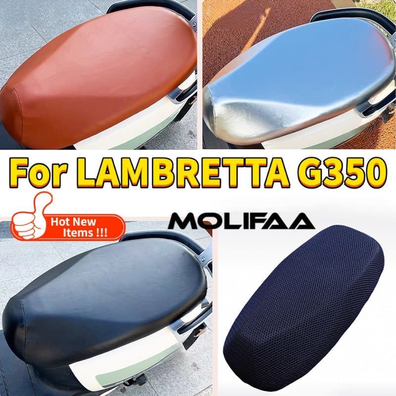 สําหรับ LAMBRETTA G350 รถจักรยานยนต์ PU หนังเบาะรองนั่ง Sun Protection Breathable หนาเบาะรองนั่ง Pad อุปกรณ์เสริม