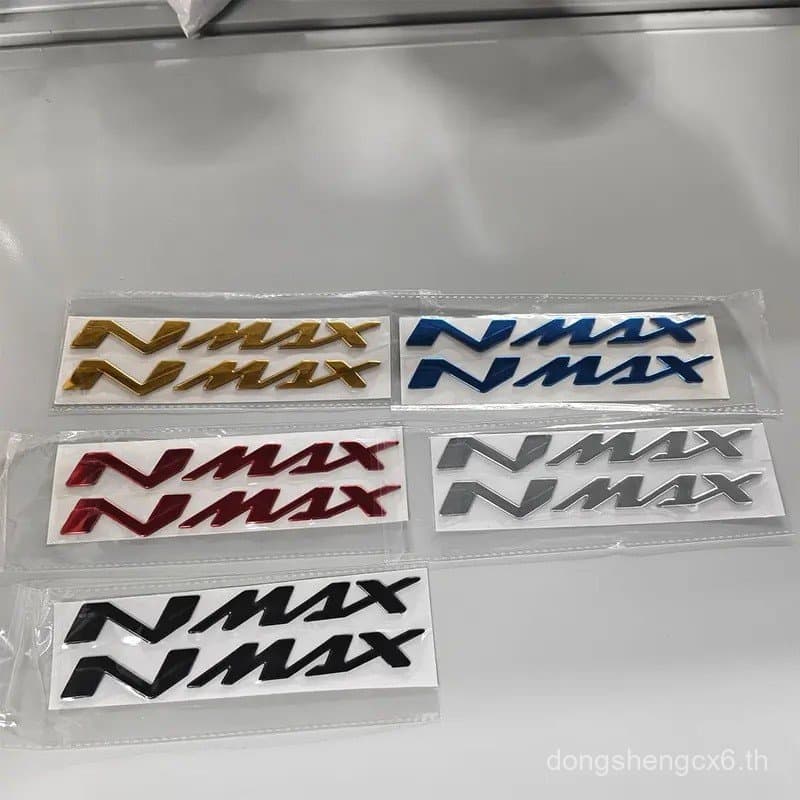 รถจักรยานยนต์ 3D ถังสัญลักษณ์ป้ายสติกเกอร์ Moto ล้อ N-MAX โลโก้ Decals สําหรับ Yamaha NMAX 155 250 400 125 150 โลโก้รถจักรยานยนต์ Decal