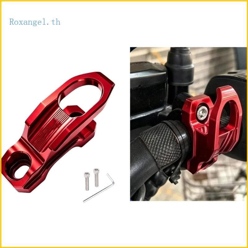 ROX ที่จอดรถใช้ตะขอแฮนด์รถจักรยานยนต์ 22 มม.อลูมิเนียม Clamp-On Hook สําหรับ PCX160 150 ADV160 350 หมวกกันน็อคและกระเป๋าทุกวันรถ