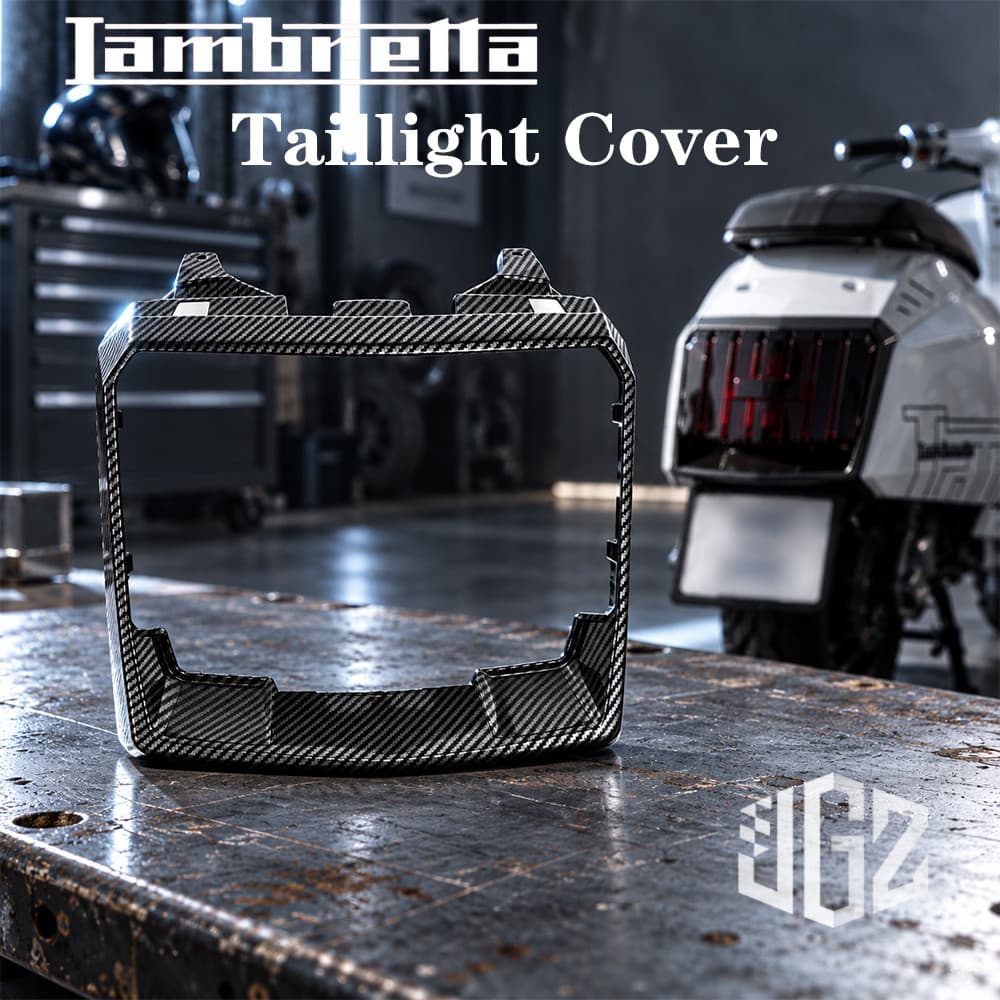 ครอบไฟท้าย,กรอบไฟหน้า New Lambretta X200 X250 X300 ลายคาร์บอน