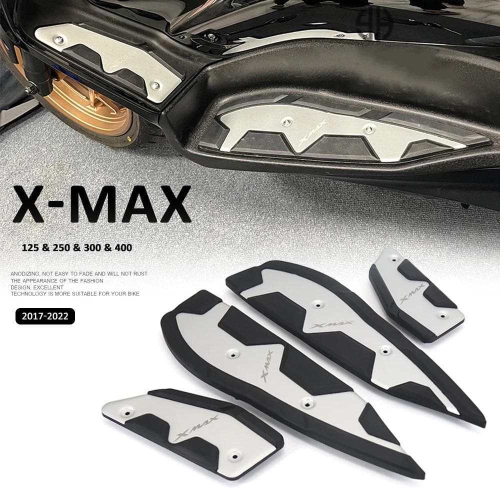fที่พักเท้ารถจักรยานยนต์แผ่นเท้าเหยียบแผ่นเหยียบสำหรับยามาฮ่า X-MAX 125 250 300 400 XMAX125 XMAX250 XMAX300 XMAX400 2017