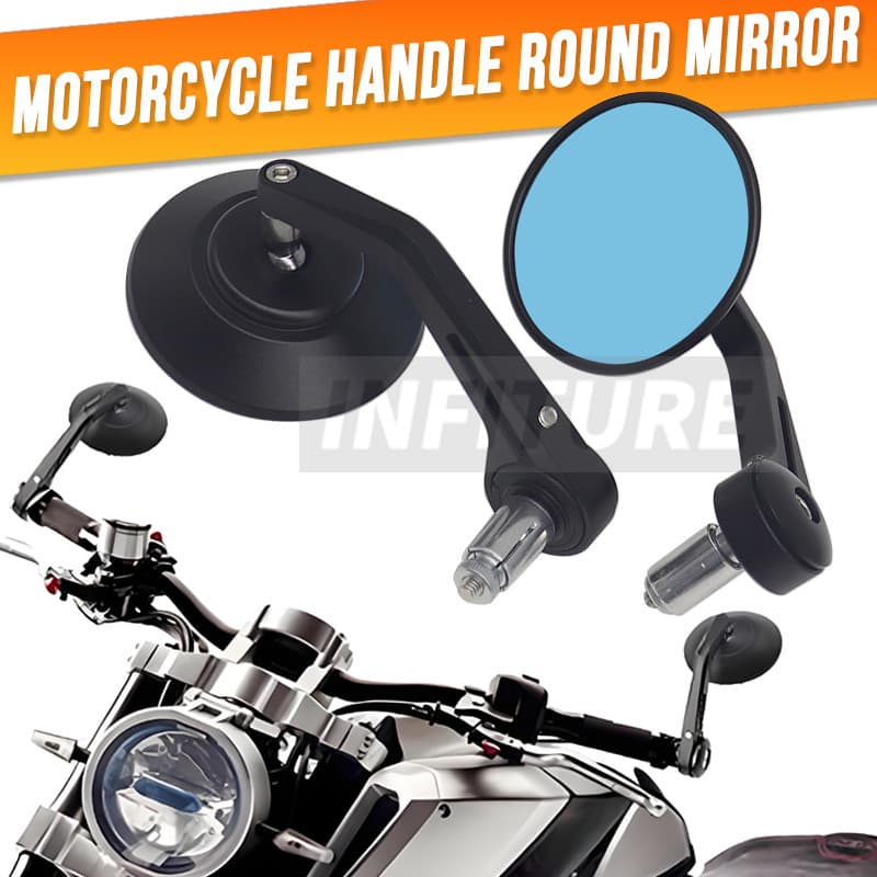 สําหรับ Royal Enfield Bullet/Meteor/Classic 350 500 Interceptor 650 CNC รถจักรยานยนต์ Bar End Mirrors Retro Handlebar Tip Rearview