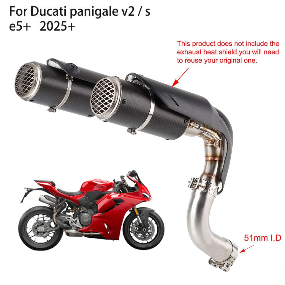รถจักรยานยนต์ panigale v2 ท่อไอเสีย link ท่อสําหรับ Ducati panigale v2 / s e5 + 2025 + panigale v2s ท่อไอเสีย