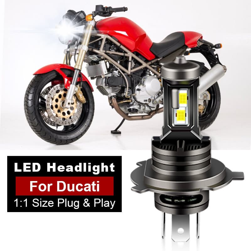 1/2PCS H4 9003 ไฟหน้ารถจักรยานยนต์กําลังสูงสําหรับ Ducati Monster Hypermotard 1100 796 Monster 1000 797 Scrambler Classic Icon