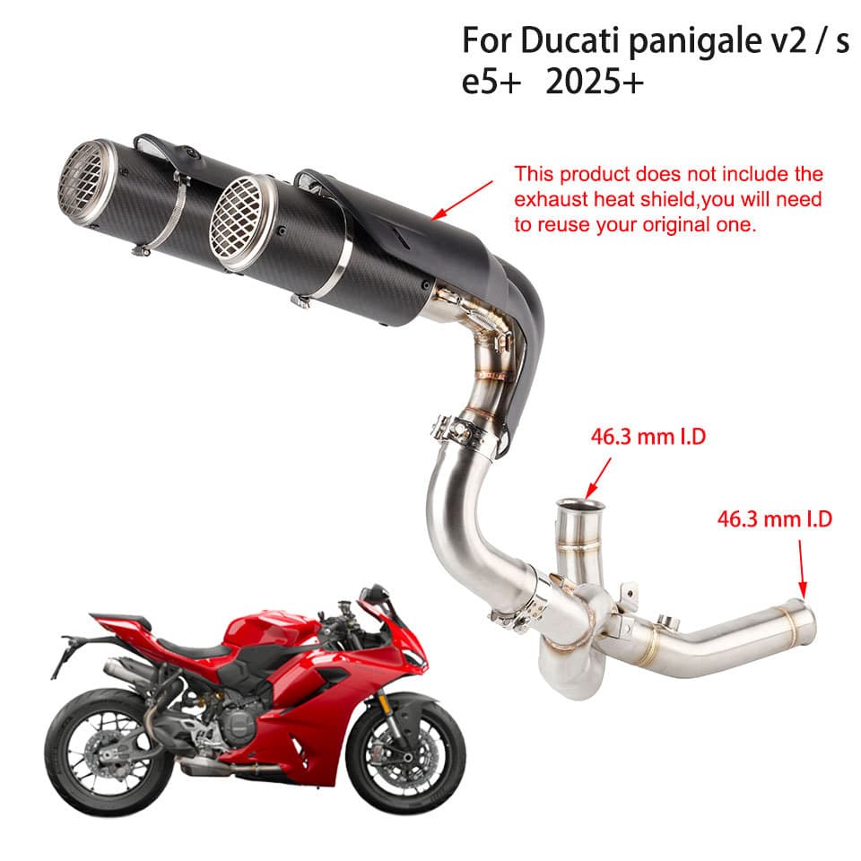 ระบบไอเสียรถจักรยานยนต์ panigale v2 ท่อไอเสีย link ท่อท่อไอเสีย Fit สําหรับ Ducati panigale v2 / s e5 + 2025 + panigale v2s ท่อไอเสีย